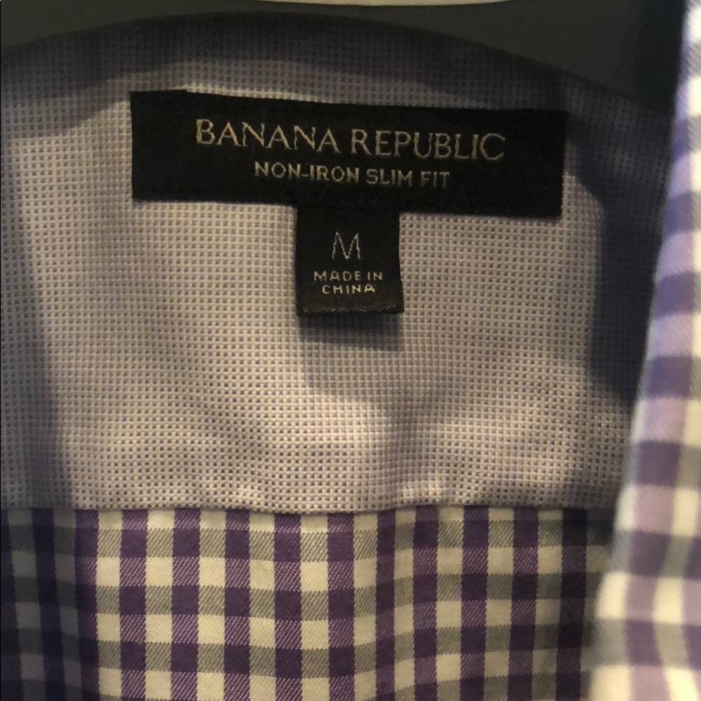 Banana Republic Violet Slim Fit Button Down Shirt